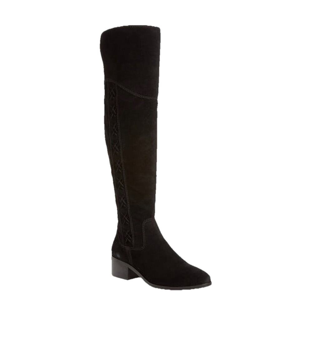 Vince Camuto Kreesell Knee High Boot Black Suede Size 9M